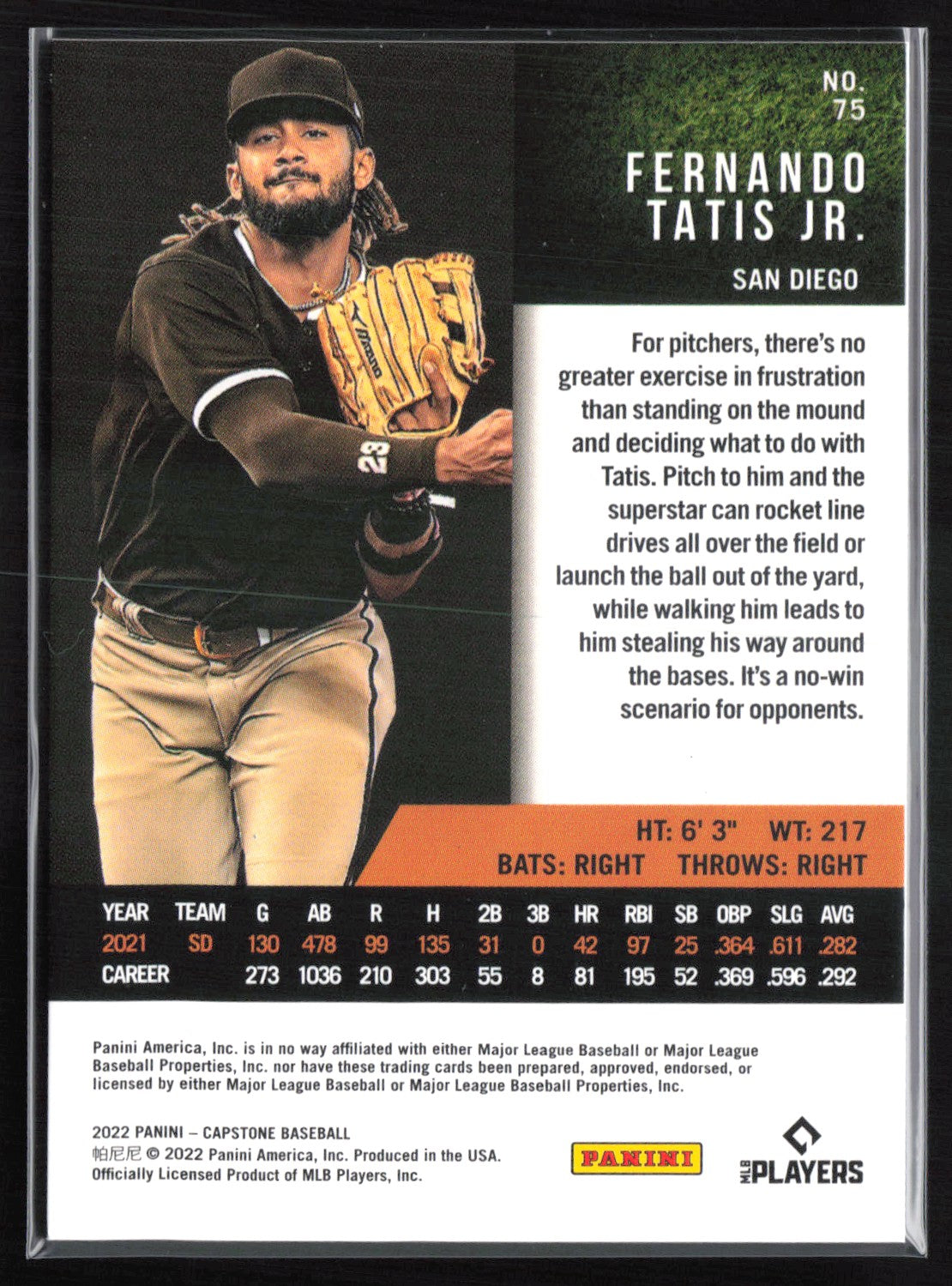 Fernando Tatis Jr. 2022 Capstone