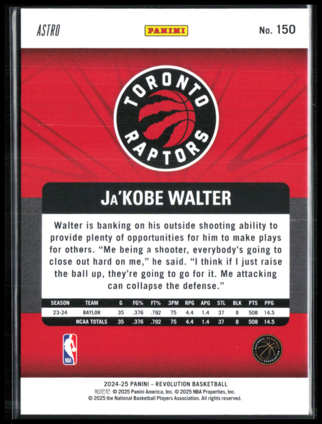 Ja'Kobe Walter RC Astro