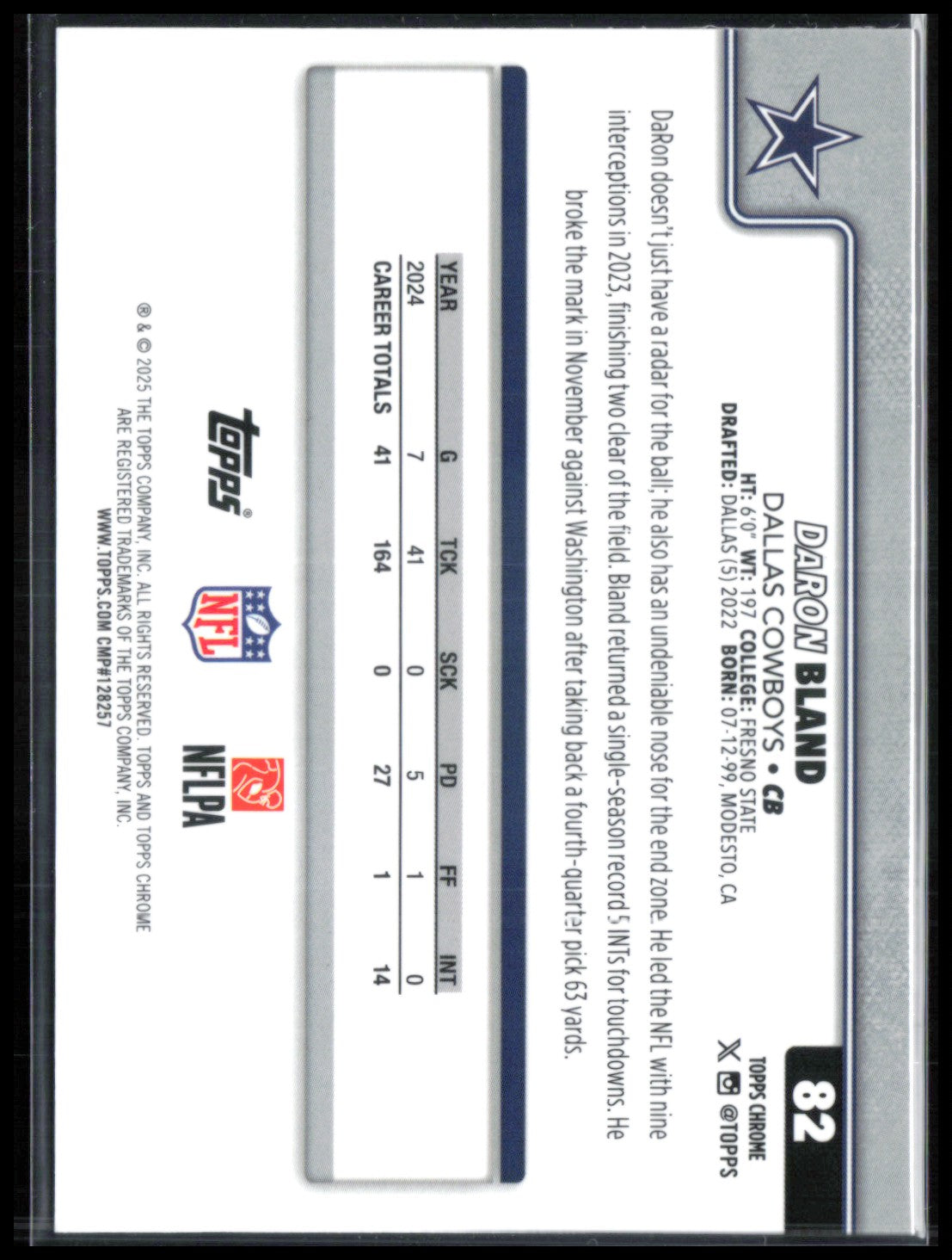 DaRon Bland Pigskin Parallel