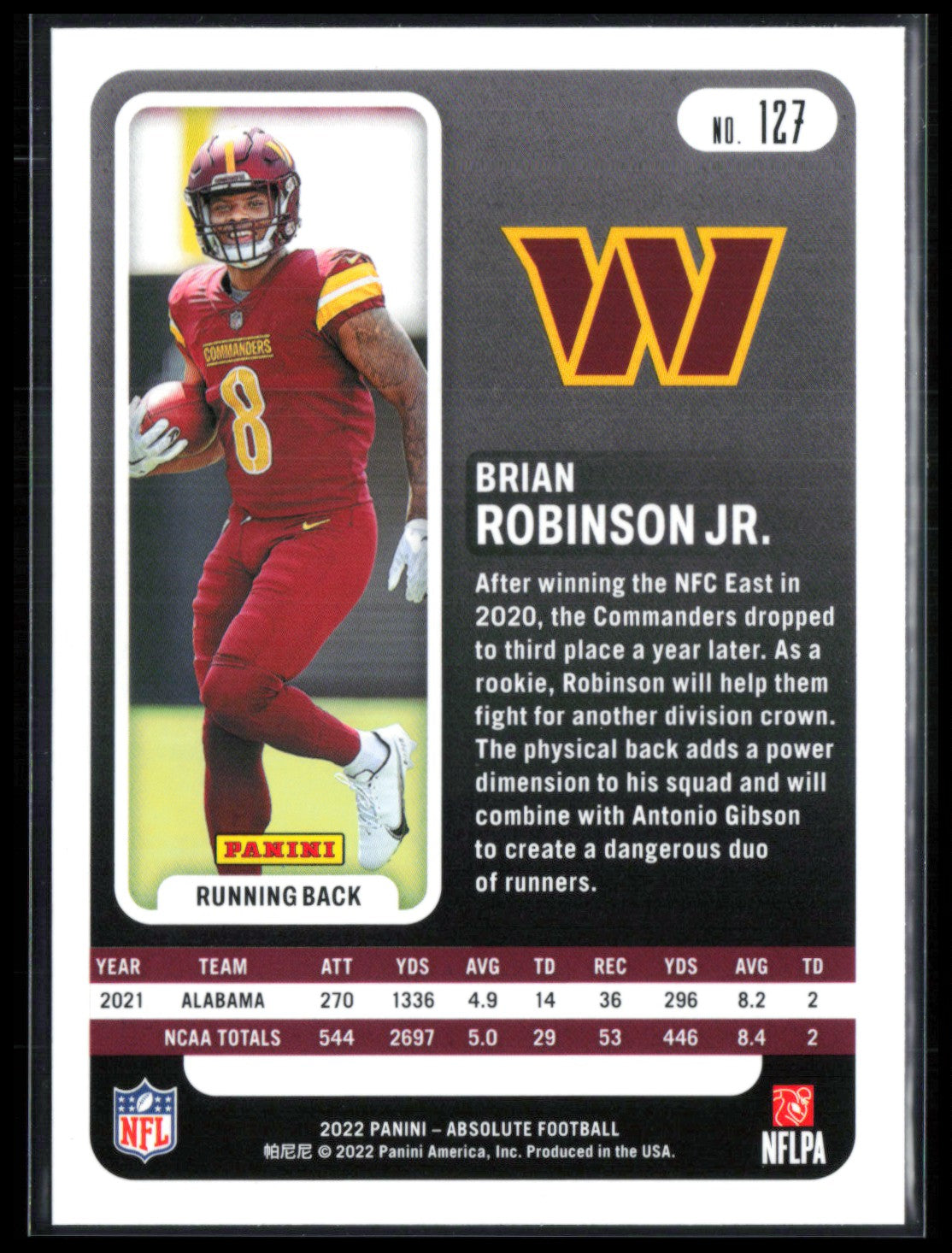 Brian Robinson Jr. RC