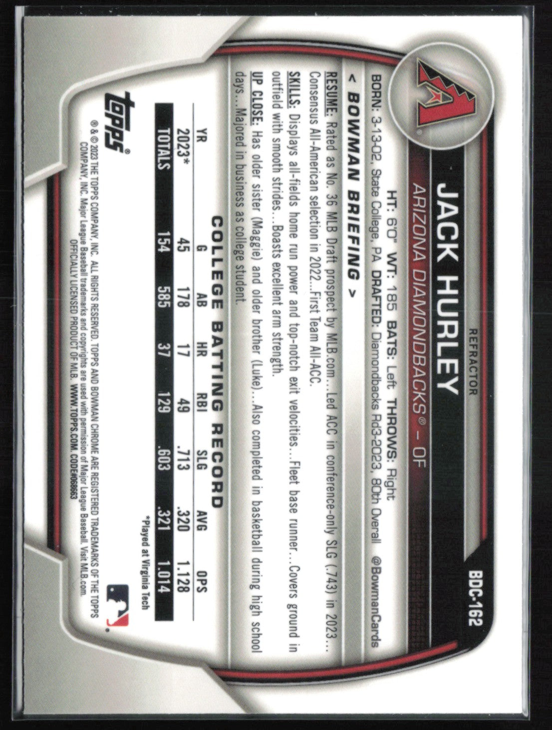 Jack Hurley 1st Bowman Refractor