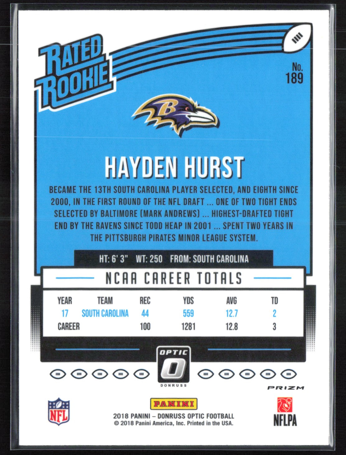 Hayden Hurst RC Pink Holo
