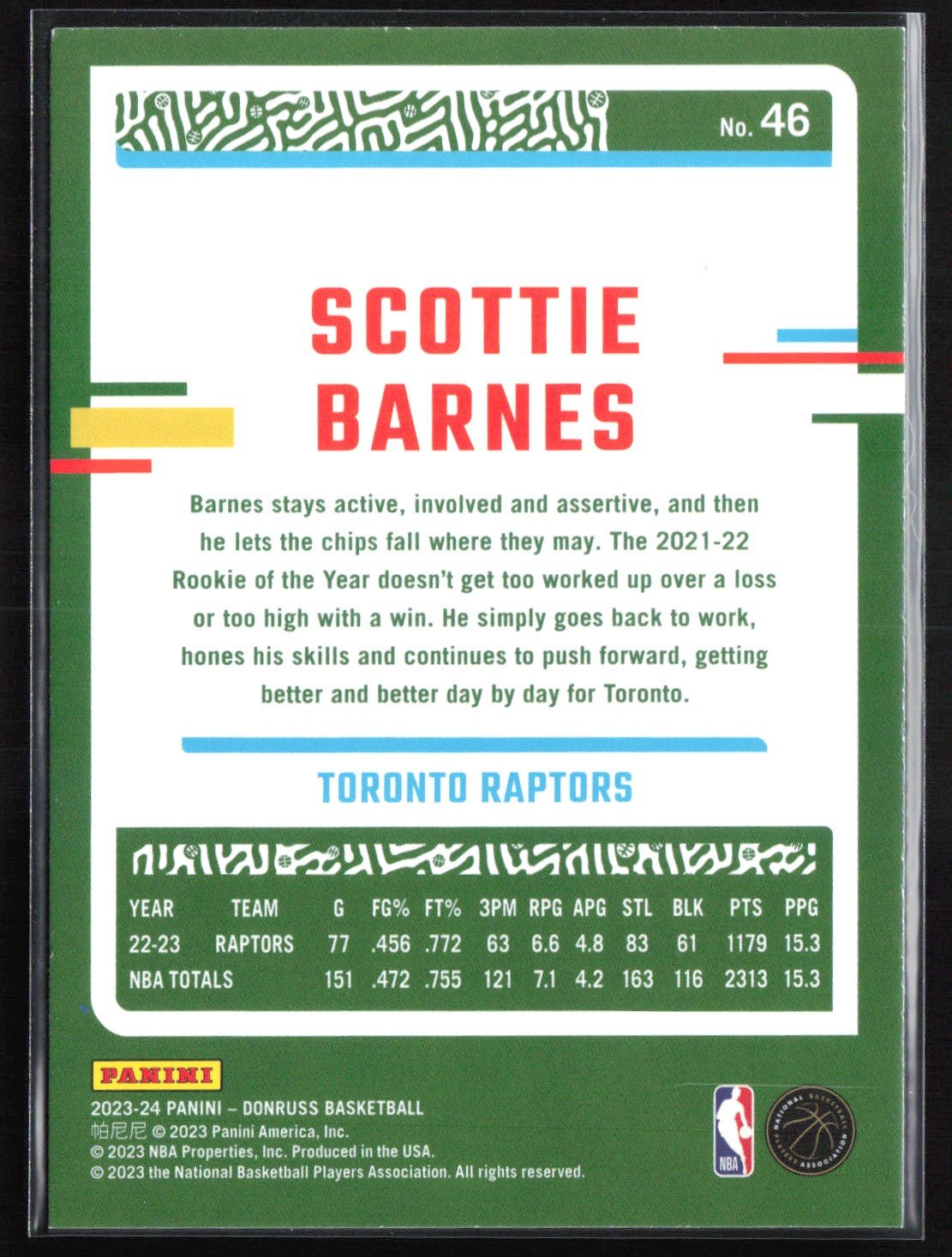 Scottie Barnes Green Laser