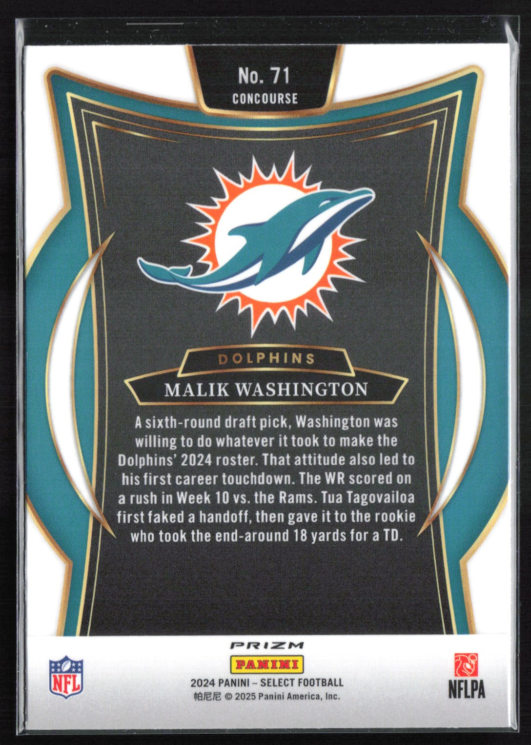 Malik Washington RC Gold Black Shock