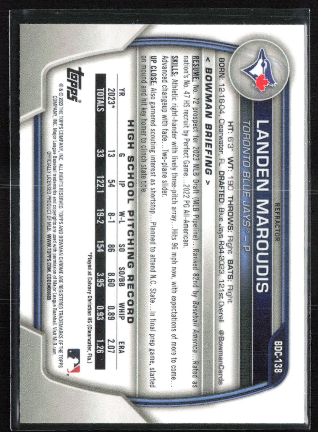 Landen Maroudis 1st Bowman Refractor