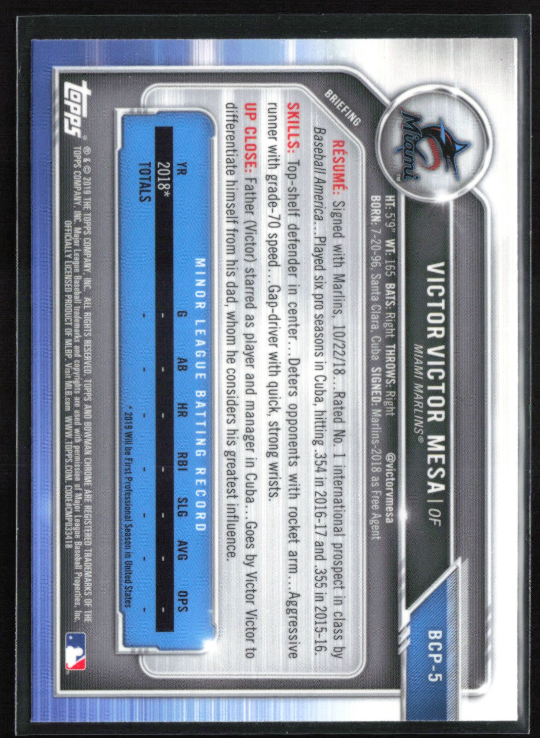 Victor Victor Mesa 1st Bowman Mojo