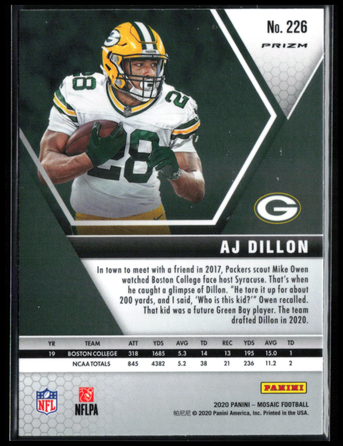 AJ Dillon RC Green Mosaic