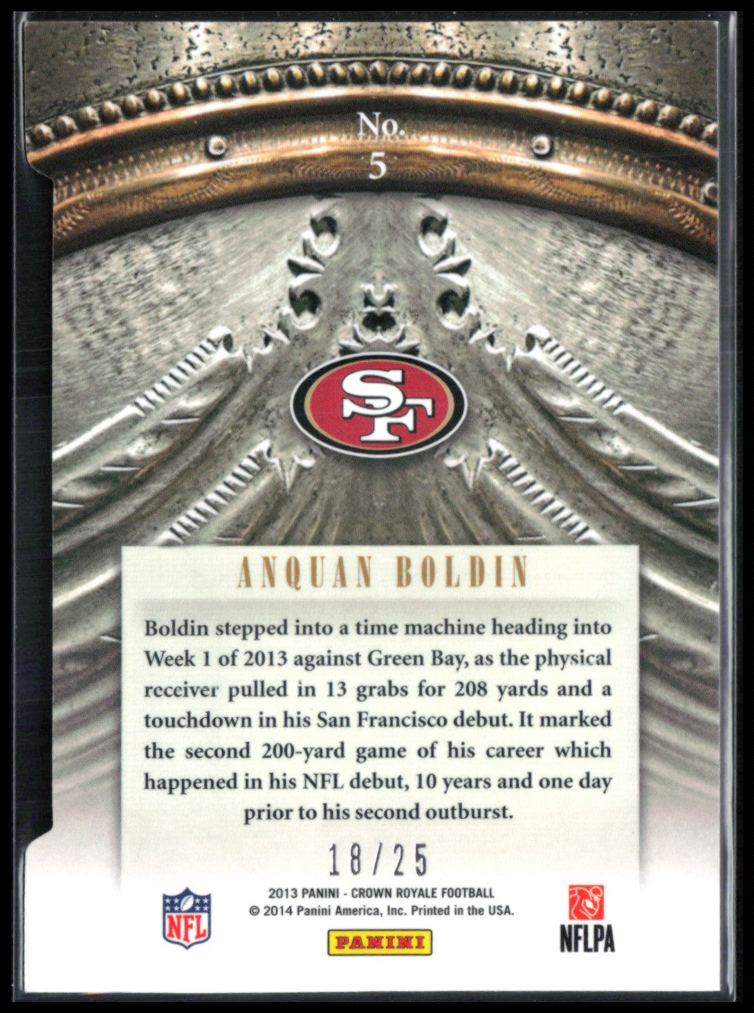Anquan Boldin Pivotal Players /25 2019 Crown Royale