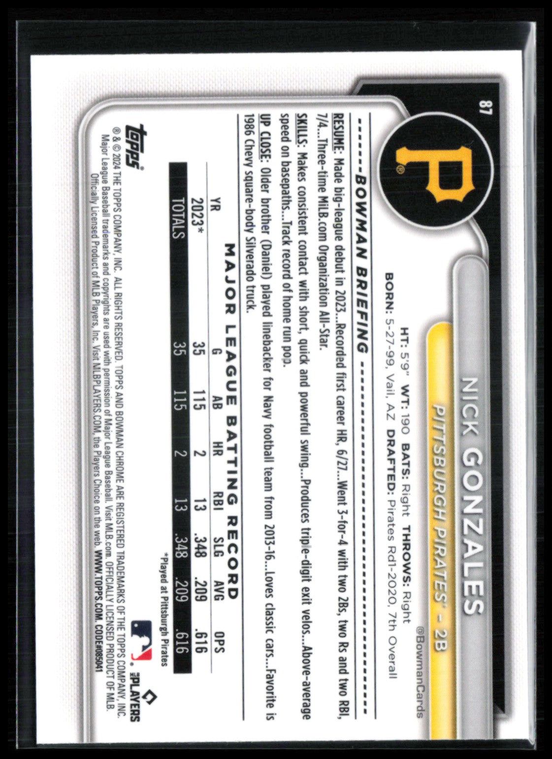 Nick Gonzales RC