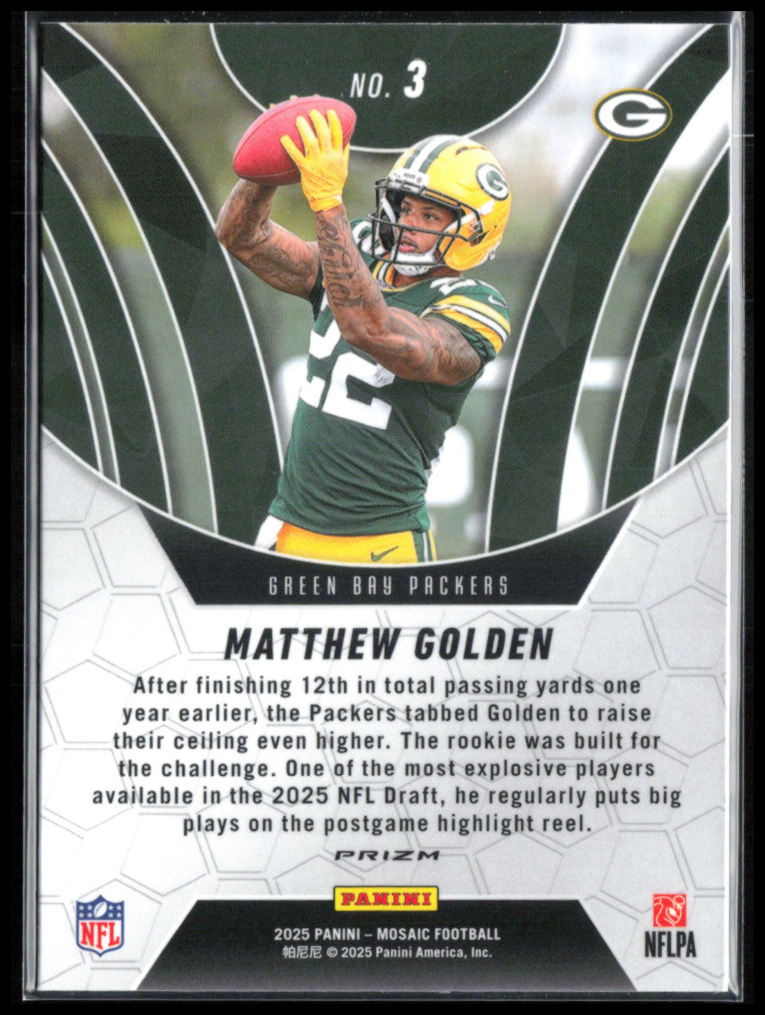 Matthew Golden RC Elevate Green Mosaic
