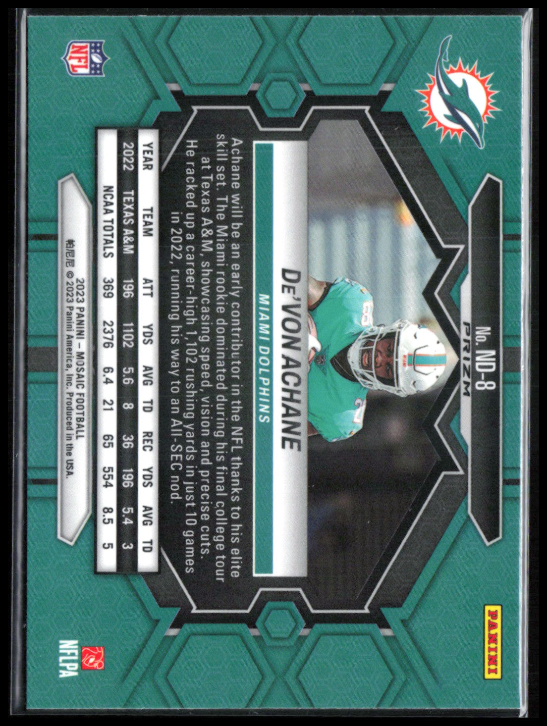 De'Von Achane RC Debut Reactive Blue