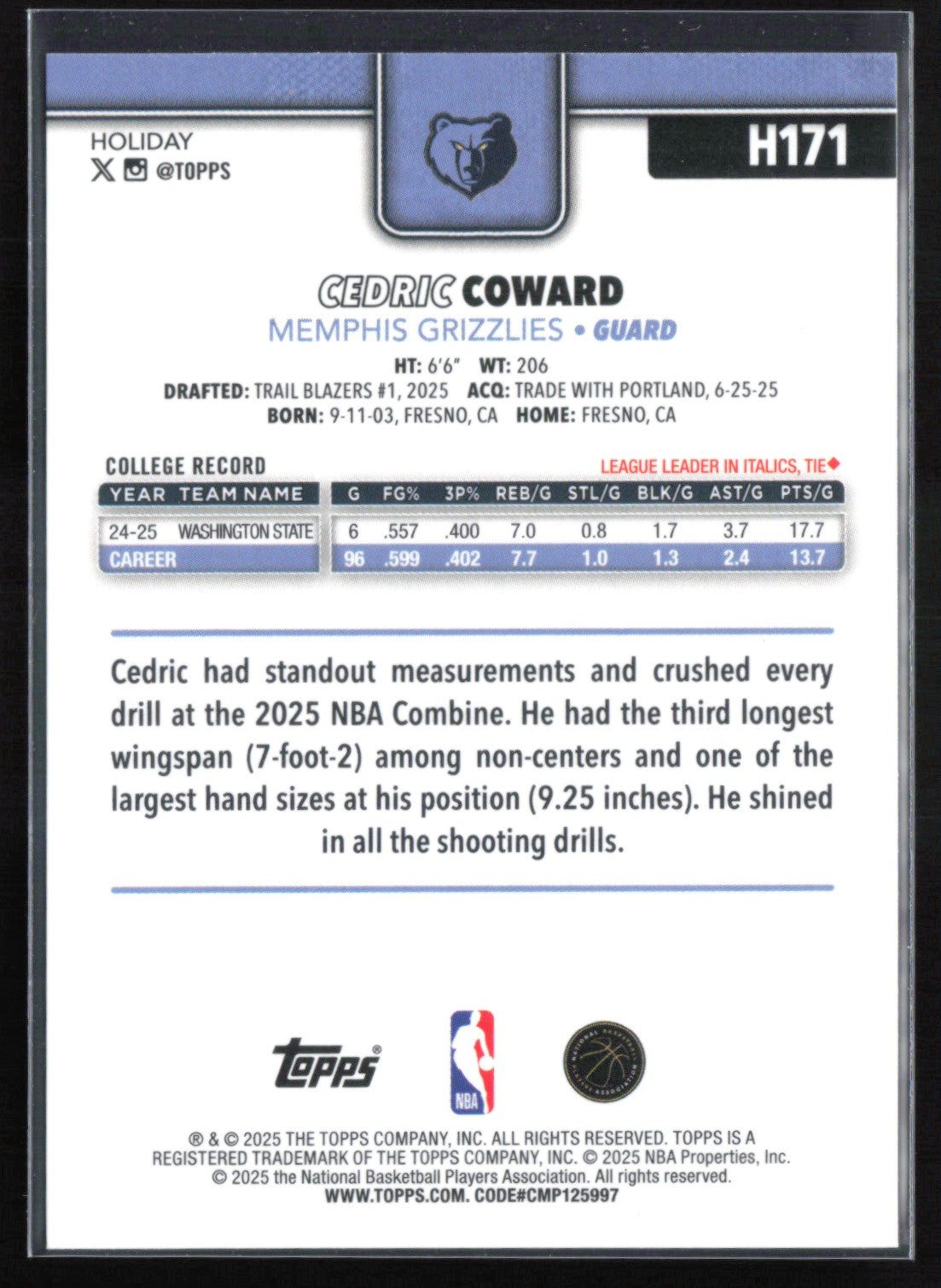 Cedric Coward RC Holiday