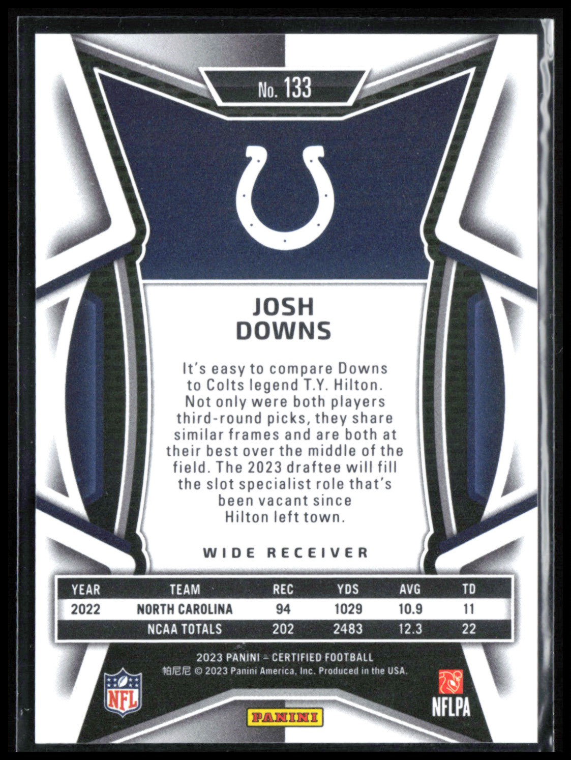 Josh Downs RC /275 Mirror Bronze
