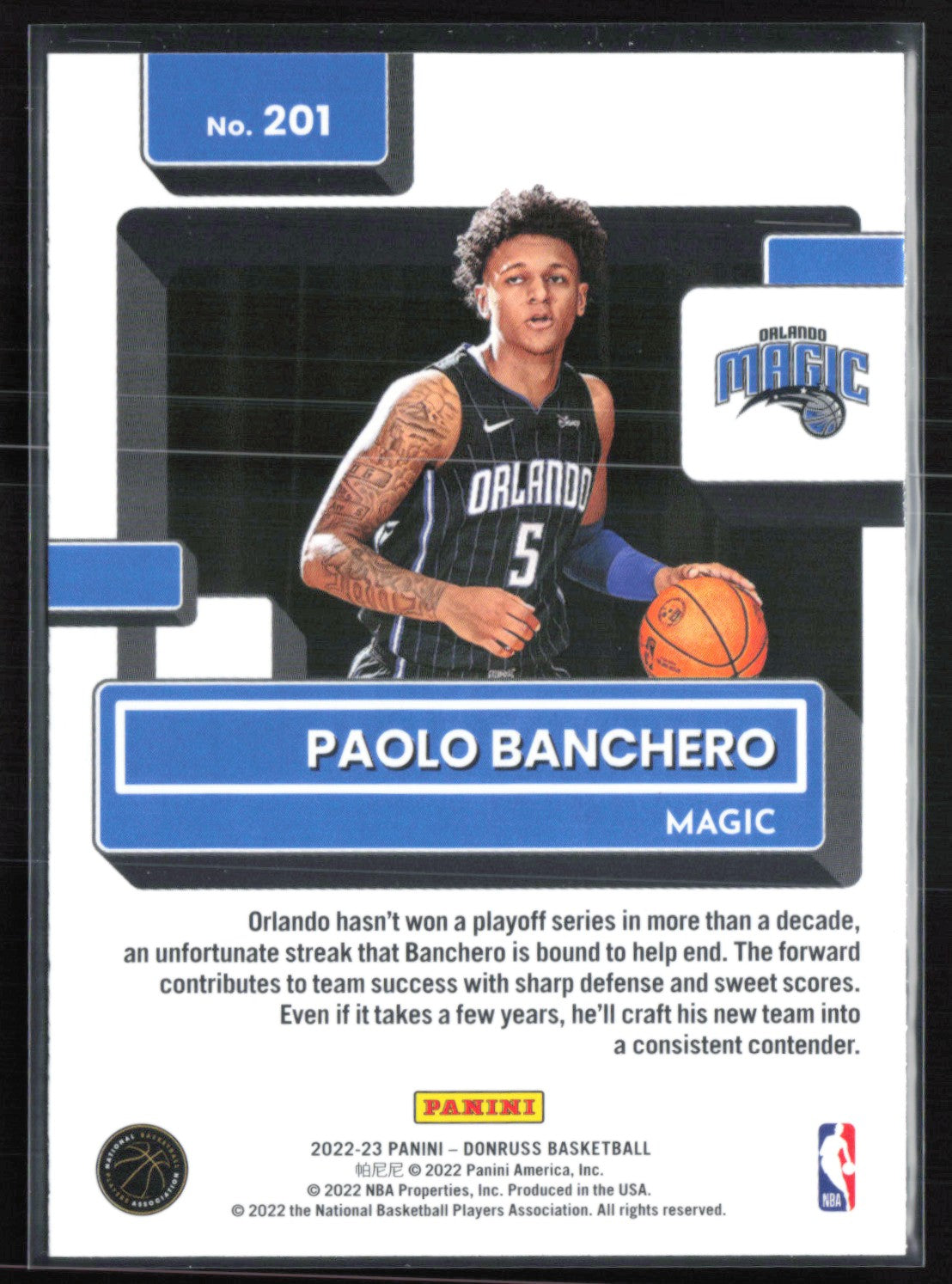 Paolo Banchero RC Rated Rookie