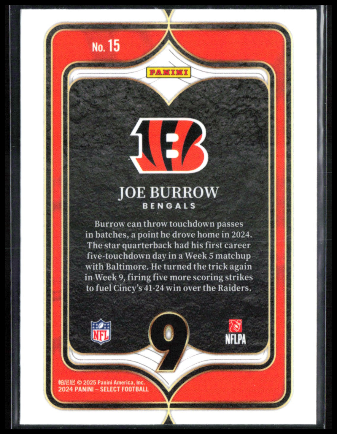 Joe Burrow Numbers