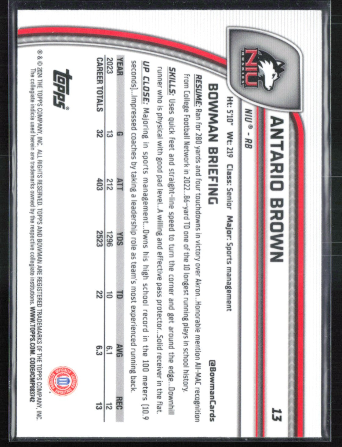 Antario Brown 1st Bowman Pink Lava