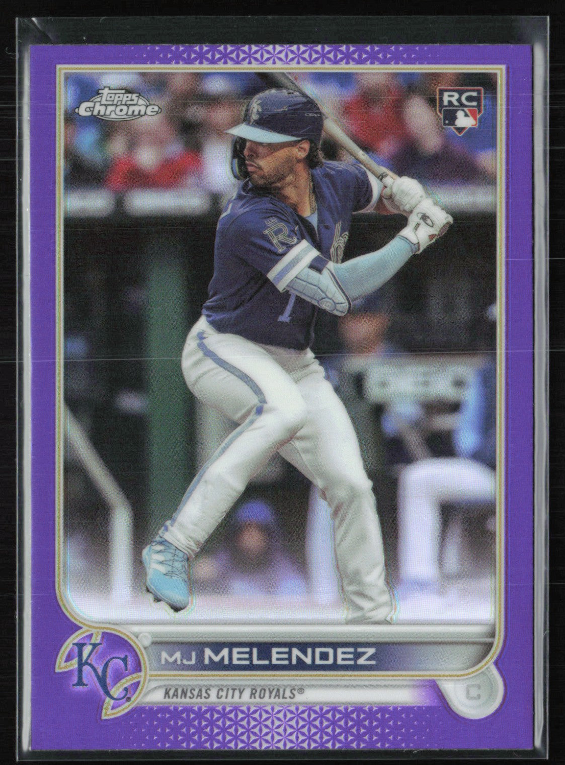 2022 Topps Chrome 49 MJ Melendez RC Purple Refractor – Dollar Box