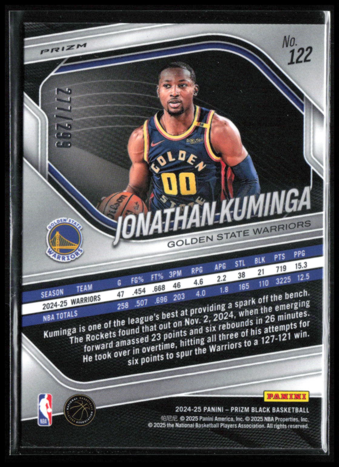 Jonathan Kuminga Red Prizm /299