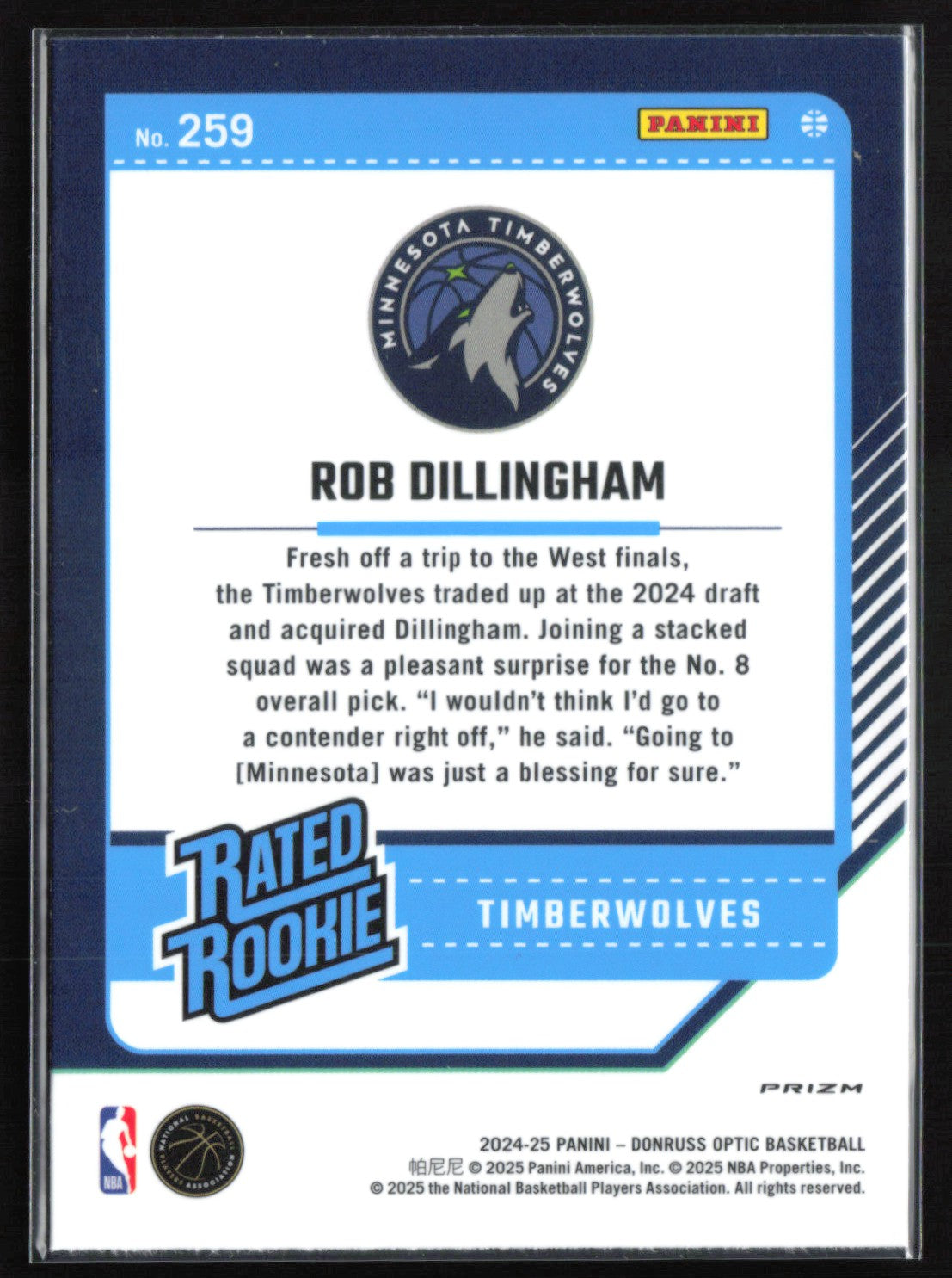 Rob Dillingham RC Holo