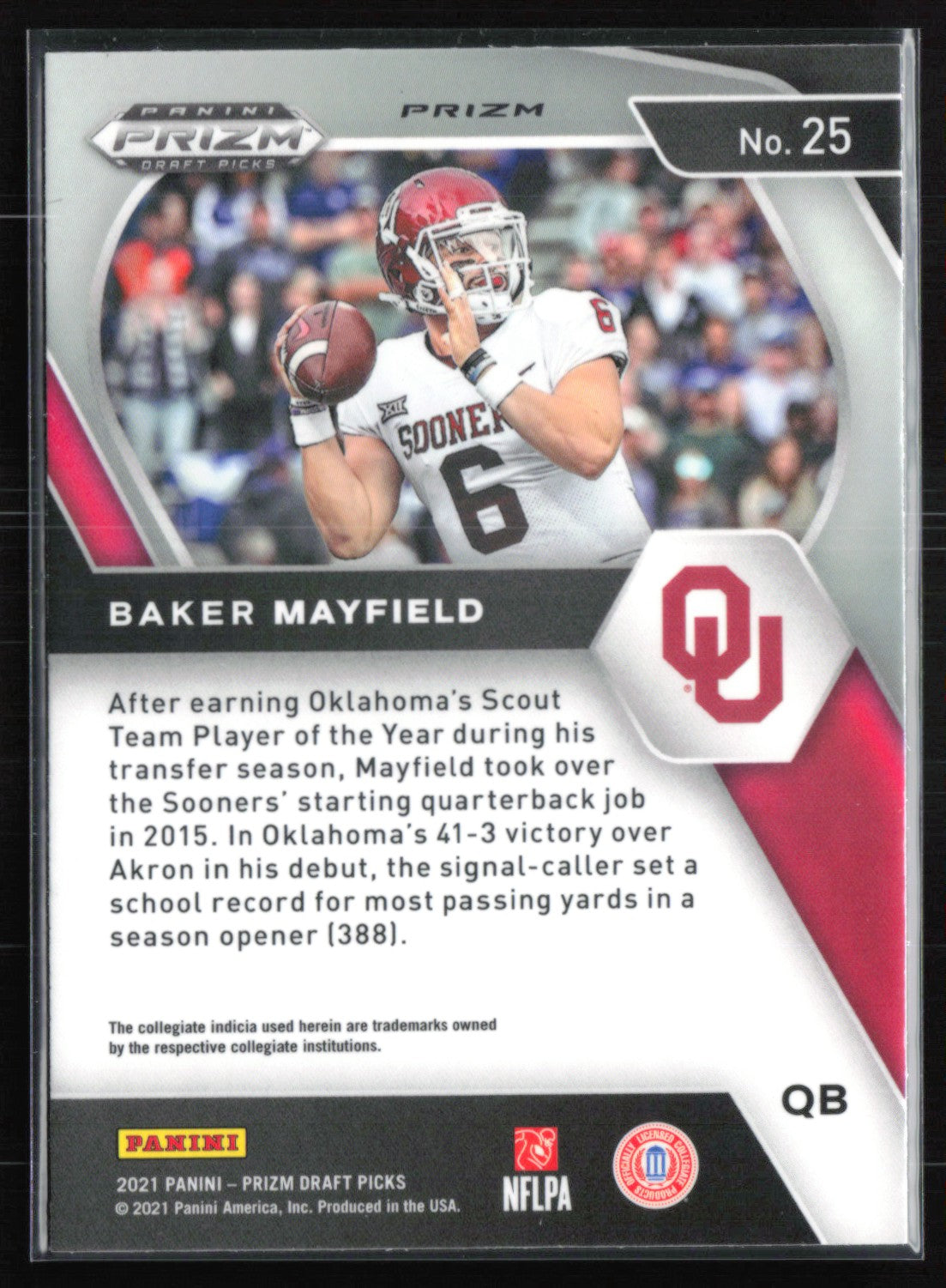 Baker Mayfield Yellow Ice