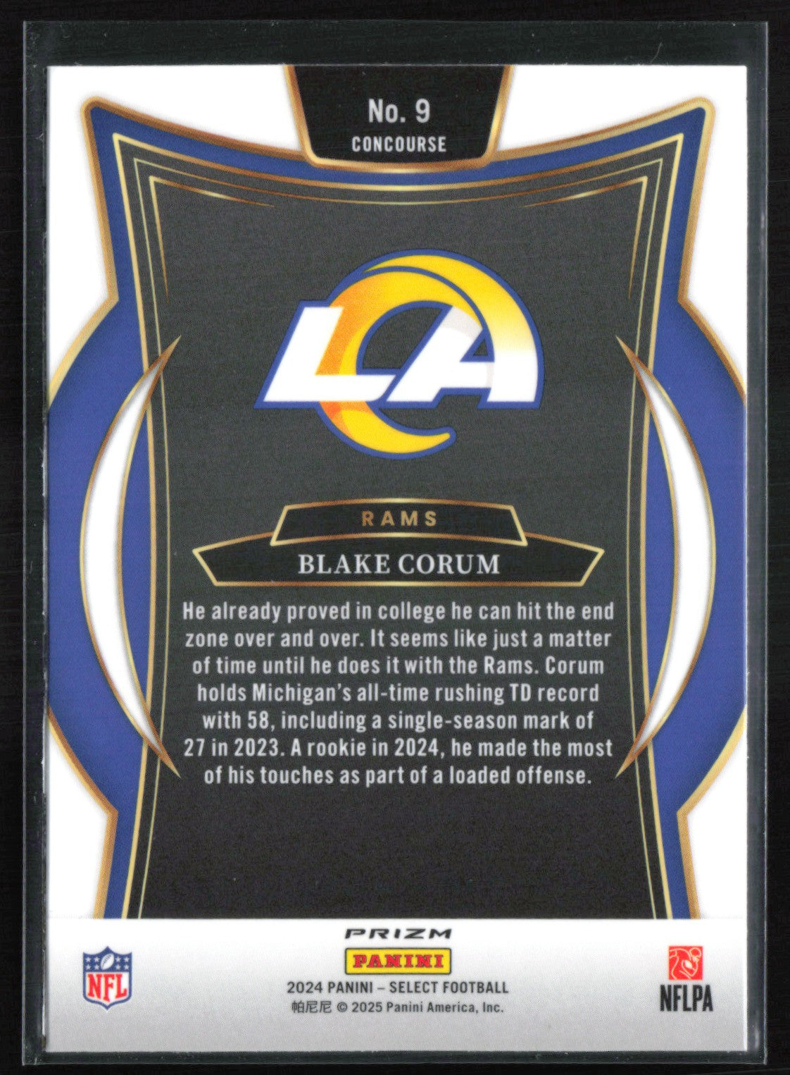 Blake Corum RC Gold Black Shock