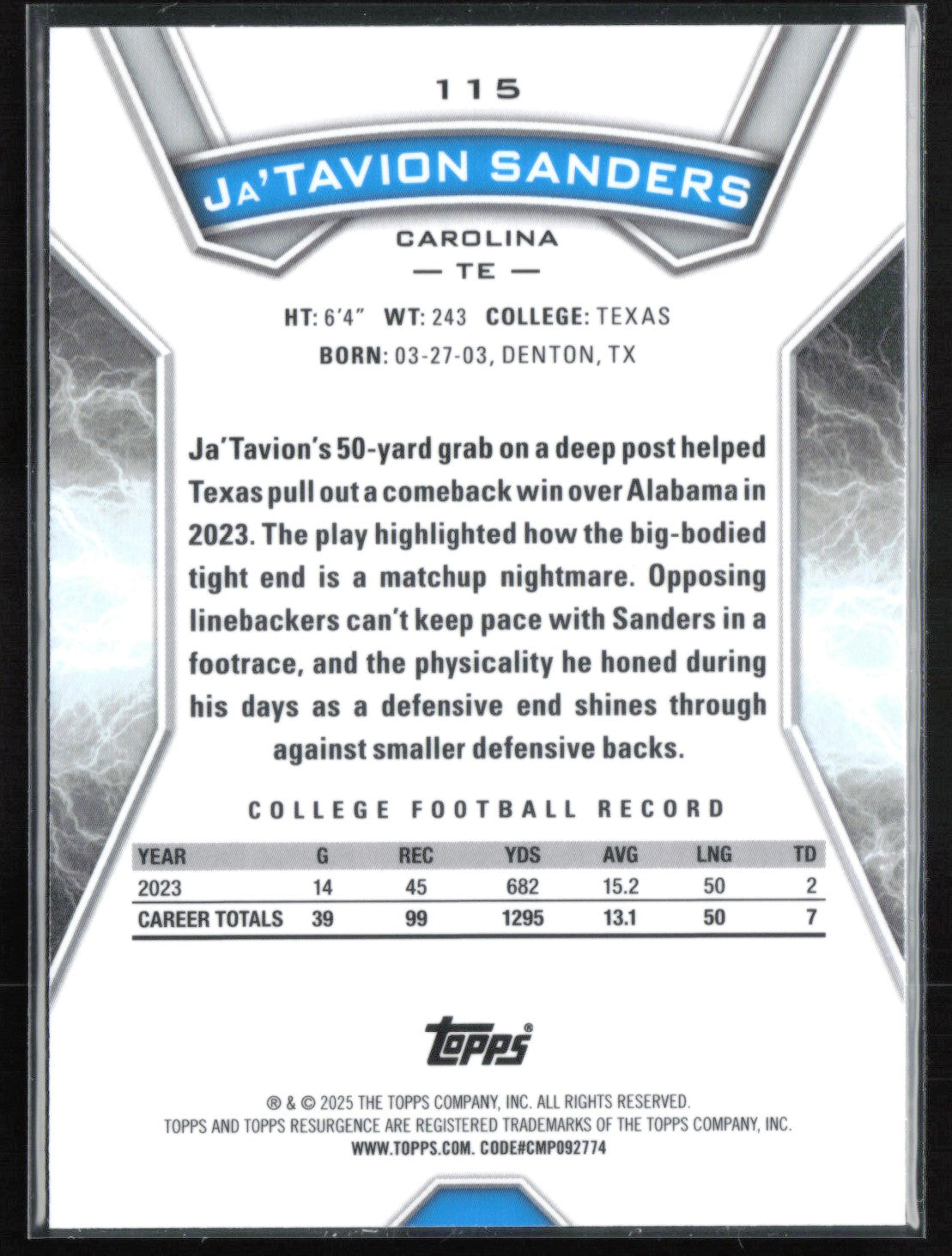 Ja'Tavion Sanders RC