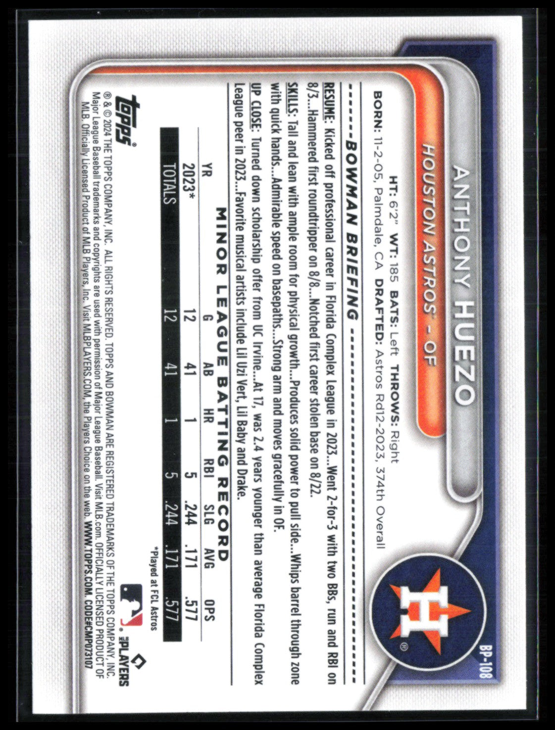 Anthony Huezo 1st Bowman