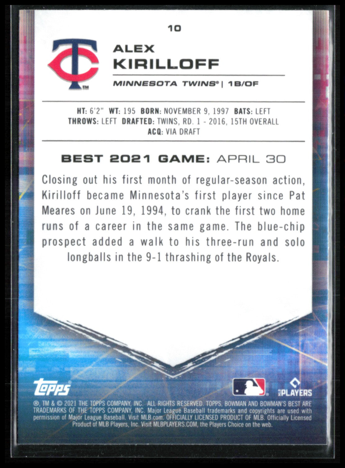 Alex Kirilloff RC