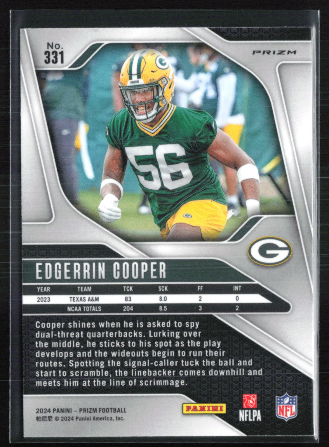 Edgerrin Cooper RC Silver Prizm