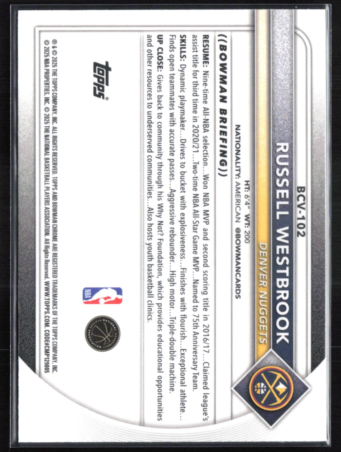Russell Westbrook Blue Mojo /150