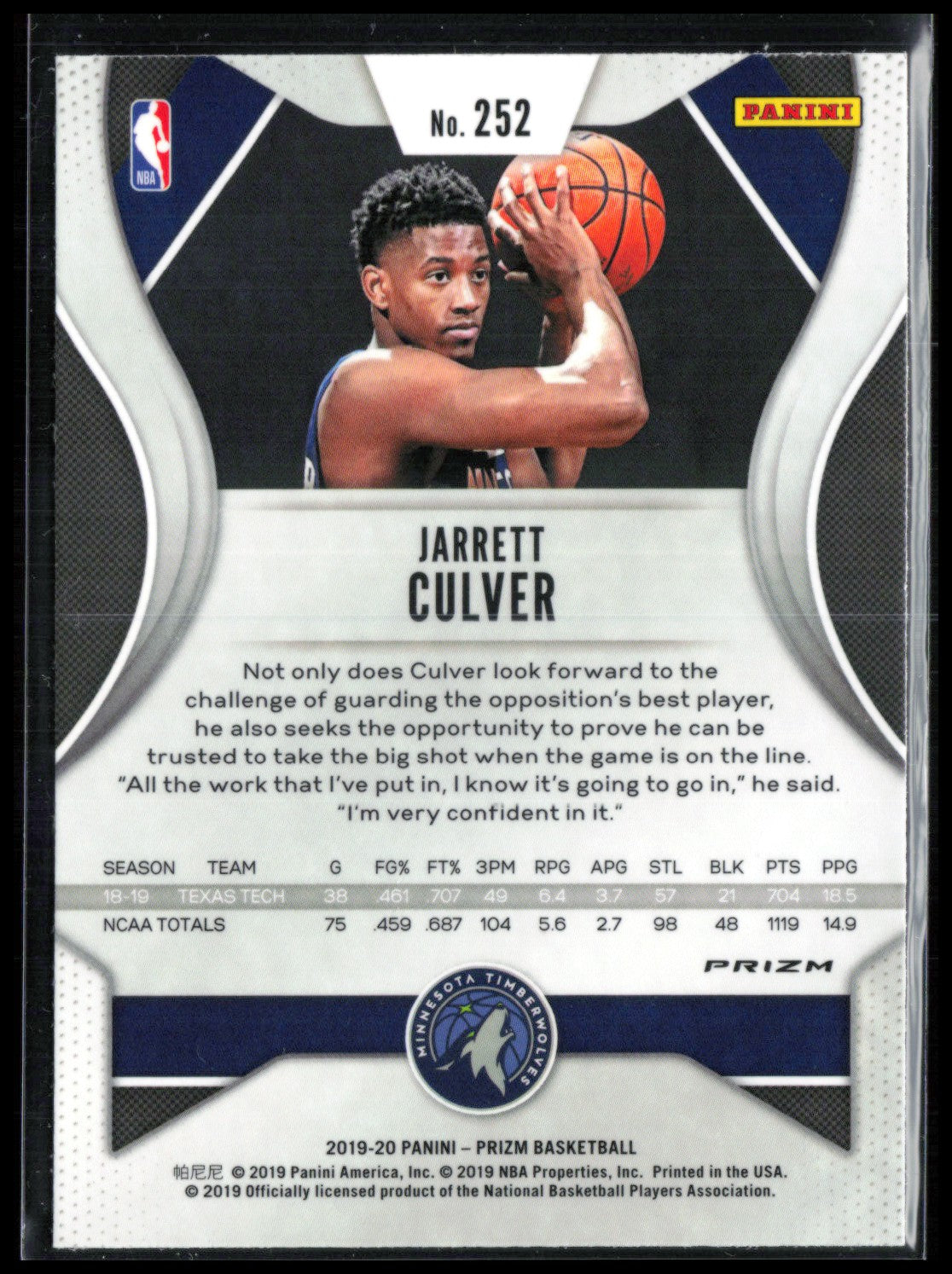 Jarrett Culver RC Silver