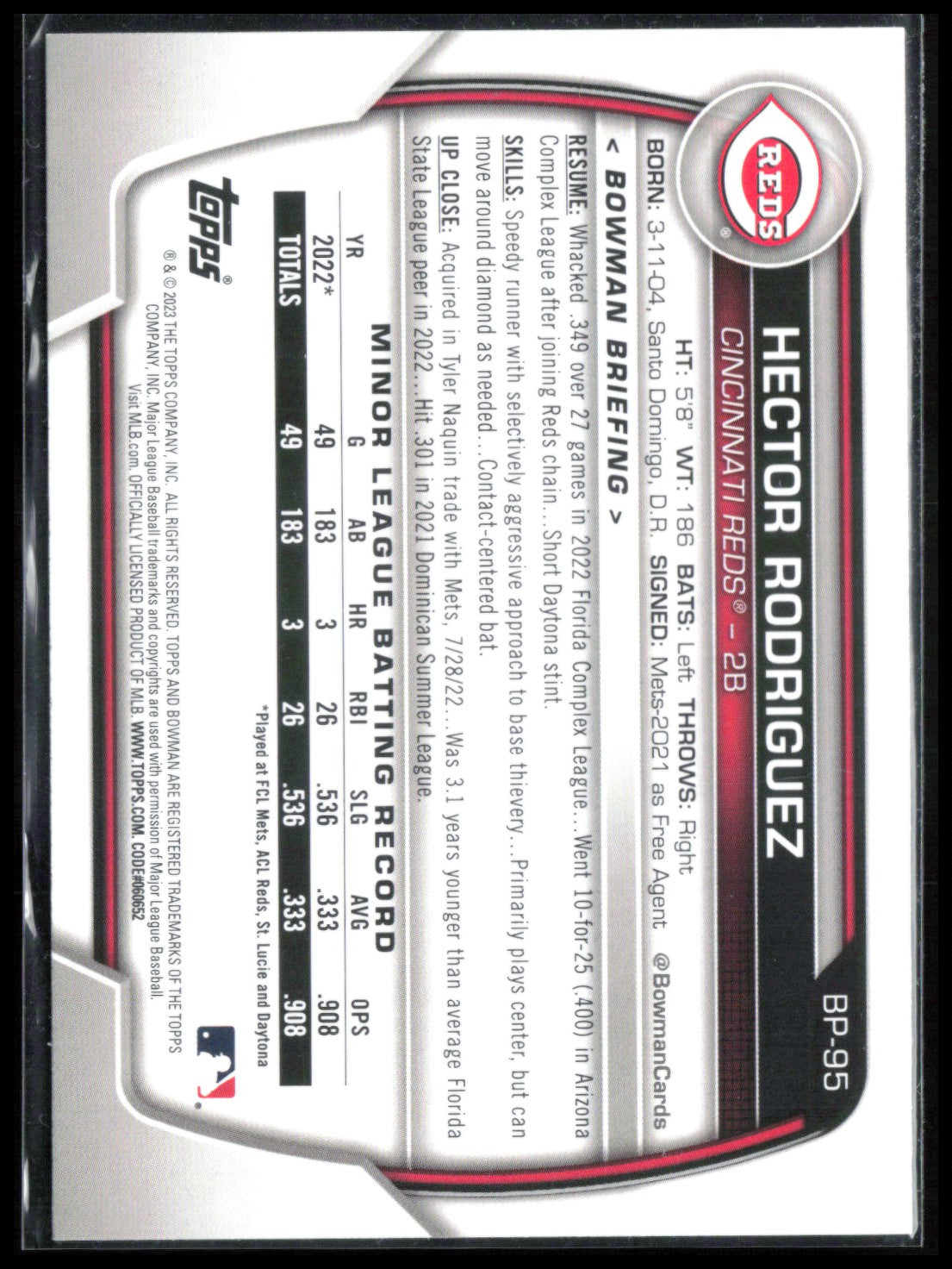 Hector Rodriguez 1st Bowman /499