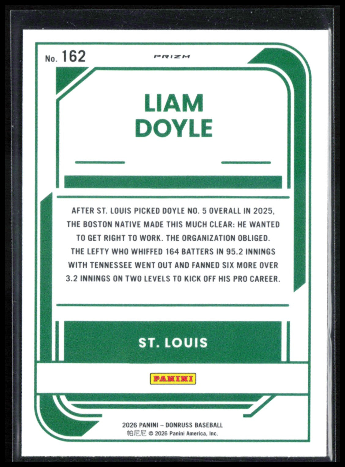 Liam Doyle Rated Prospect Orange Velocity