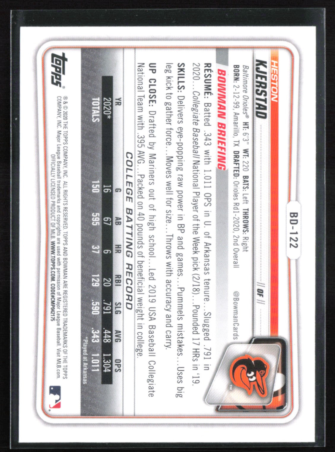 Heston Kjerstad 1st Bowman