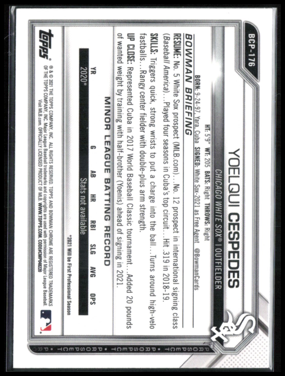 Yoelqui Cespedes Prospect Mojo