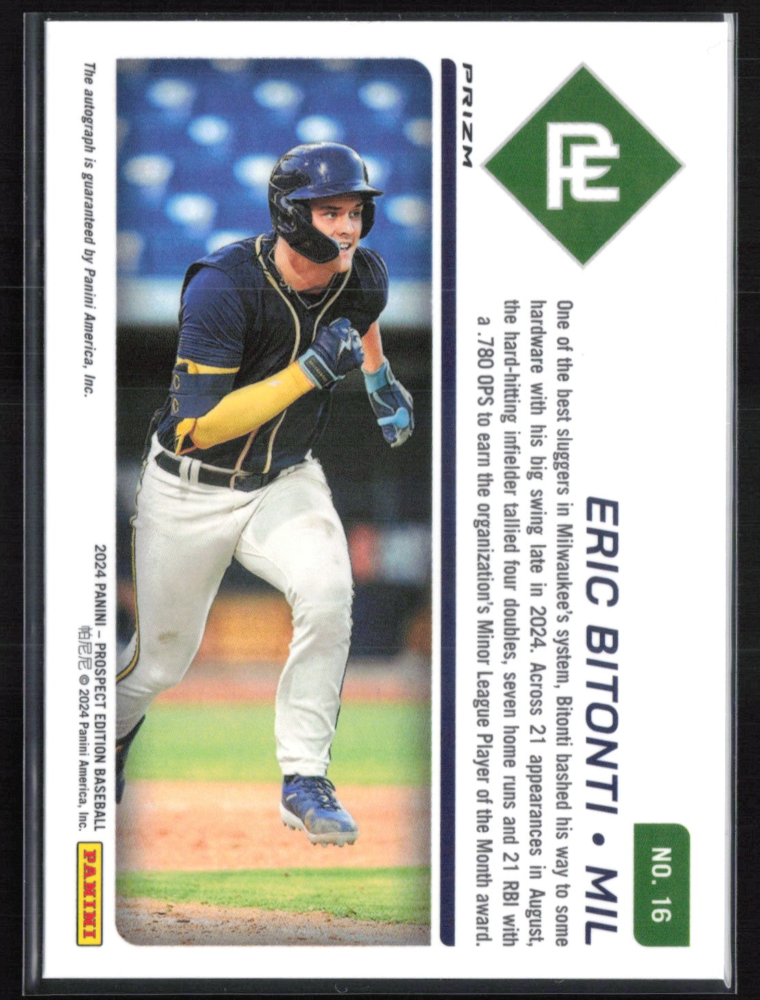 Eric Bitonti Prospect Ticket Auto Green