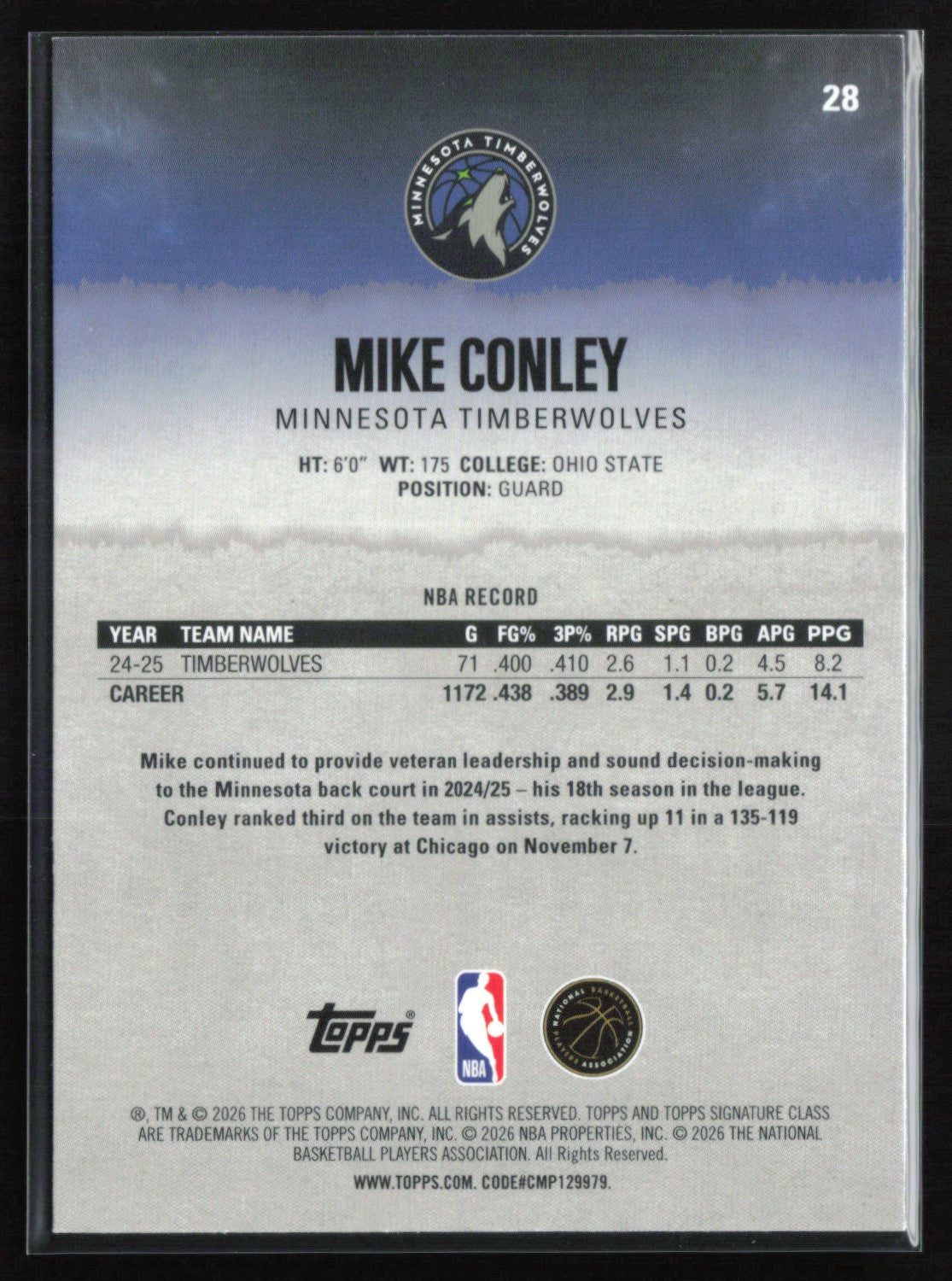 Mike Conley Purple /100