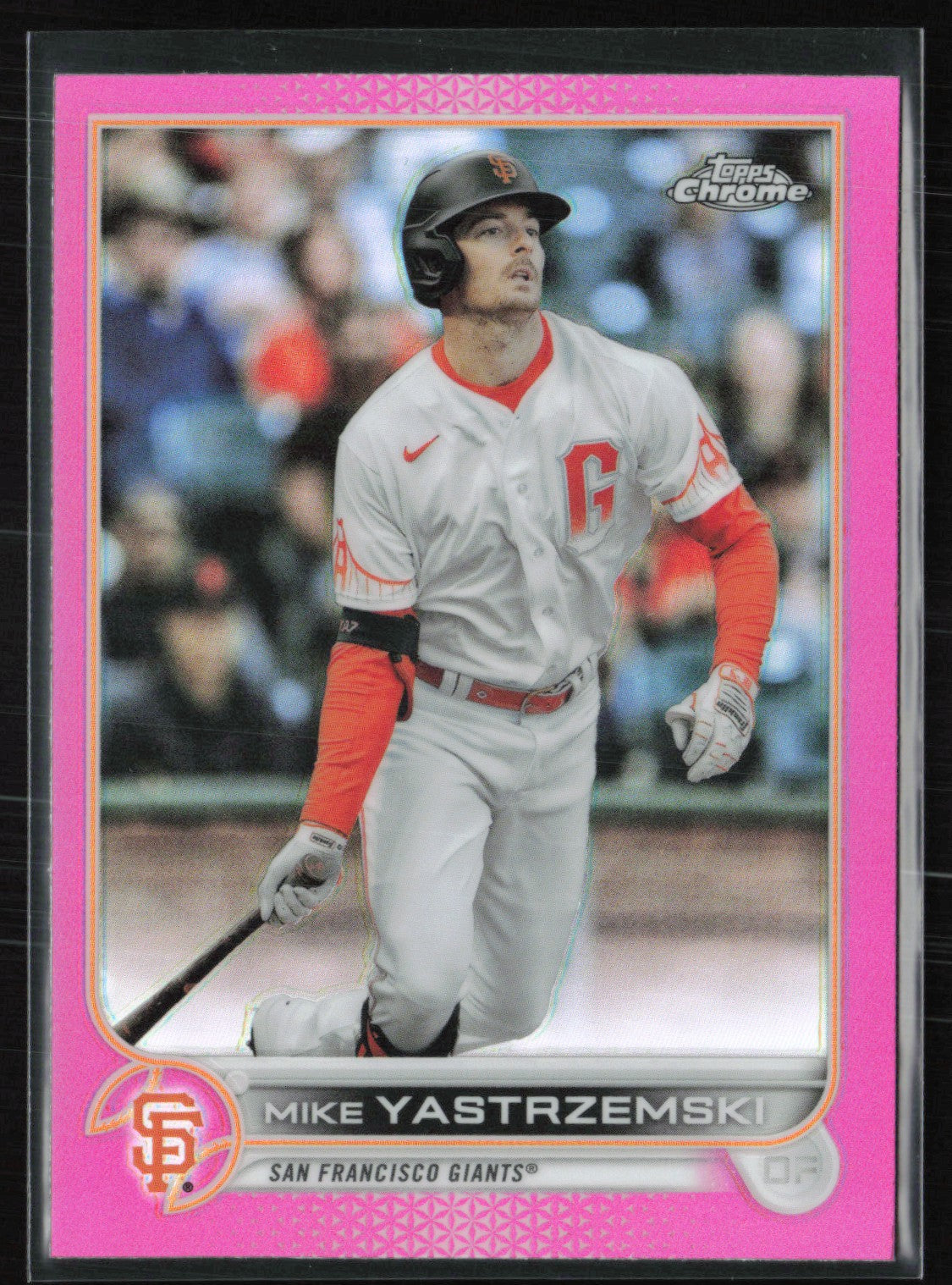 2022 Topps Chrome 18 Mike Yastrzemski Pink – Dollar Box