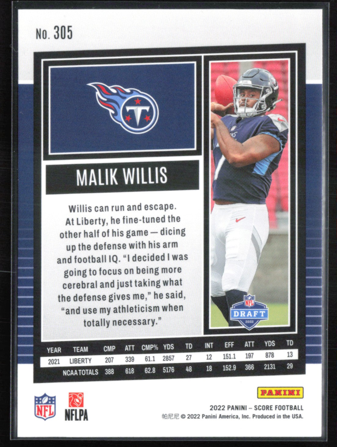 Malik Willis RC Purple