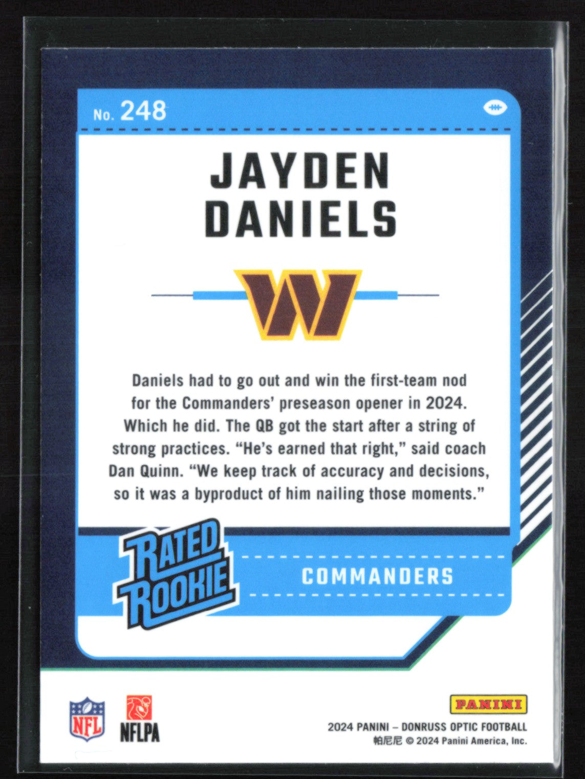 Jayden Daniels RC Optic Rated Rookie