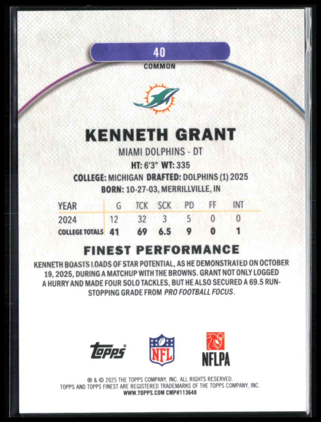 Kenneth Grant RC Purple /150