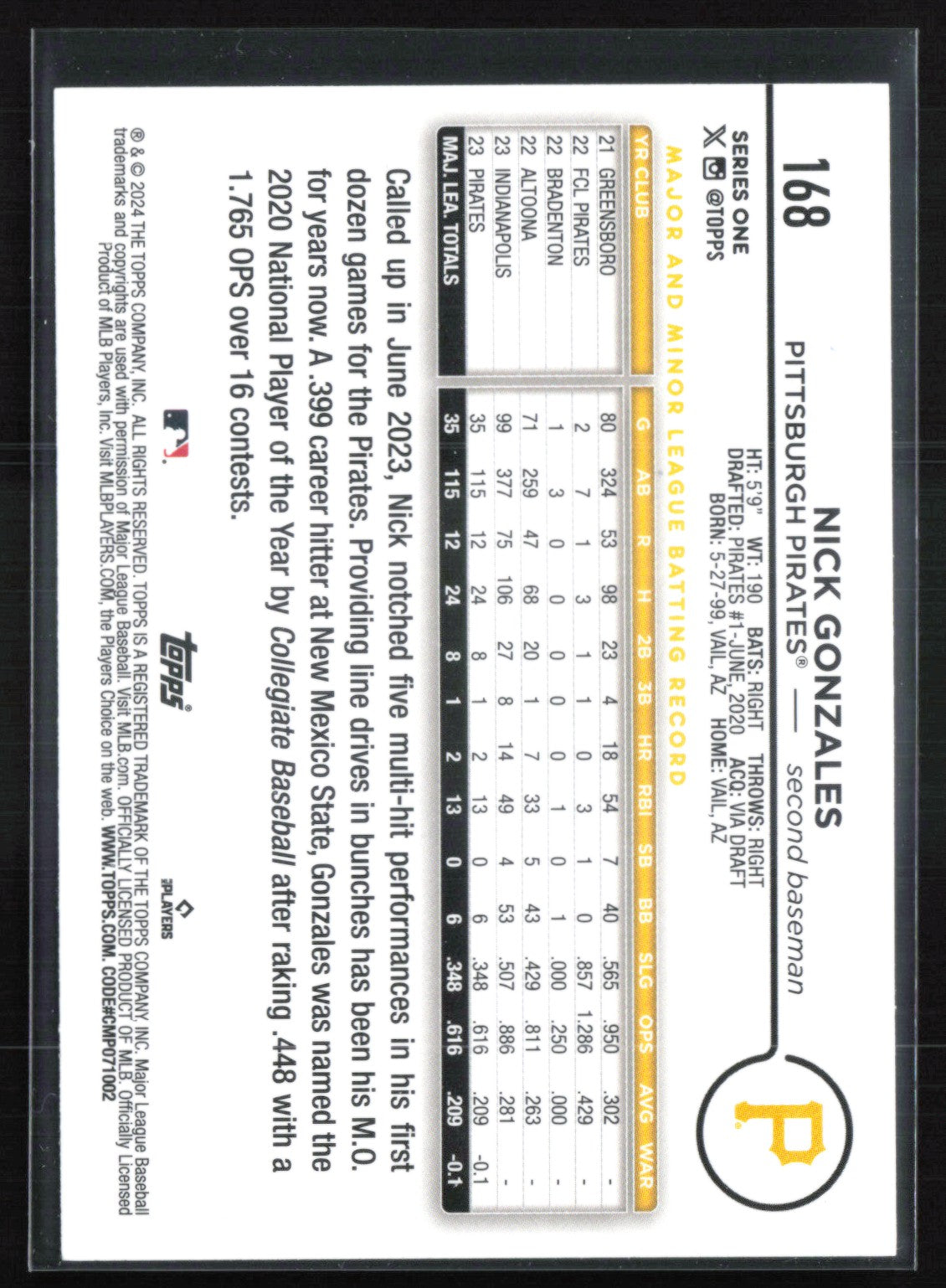 Nick Gonzales RC