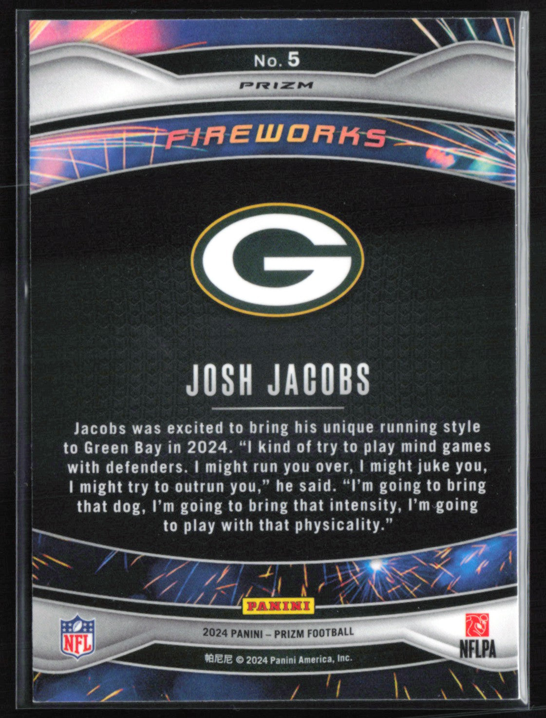 Josh Jacobs Fireworks Green Wave