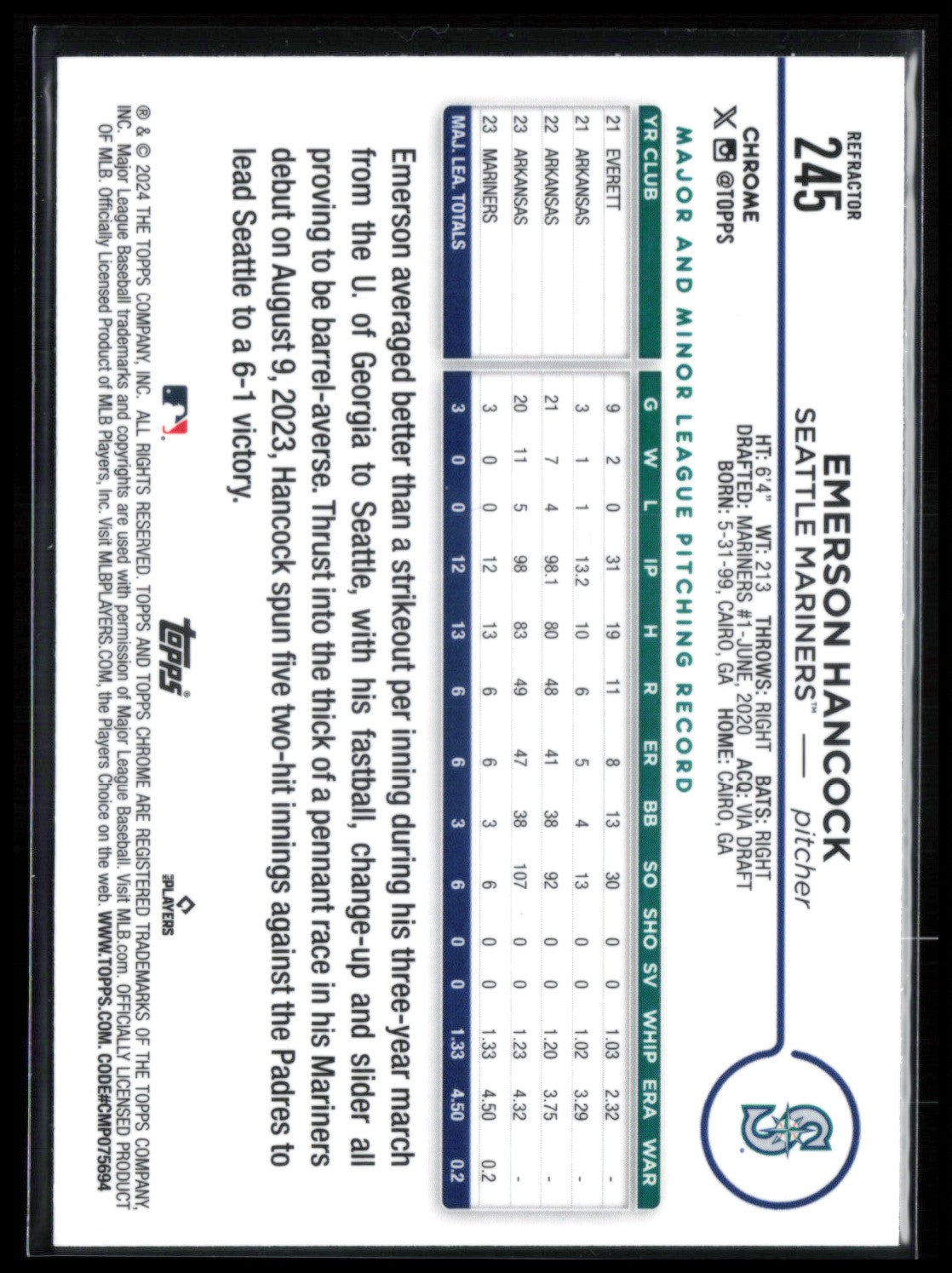 Emerson Hancock RC Refractor