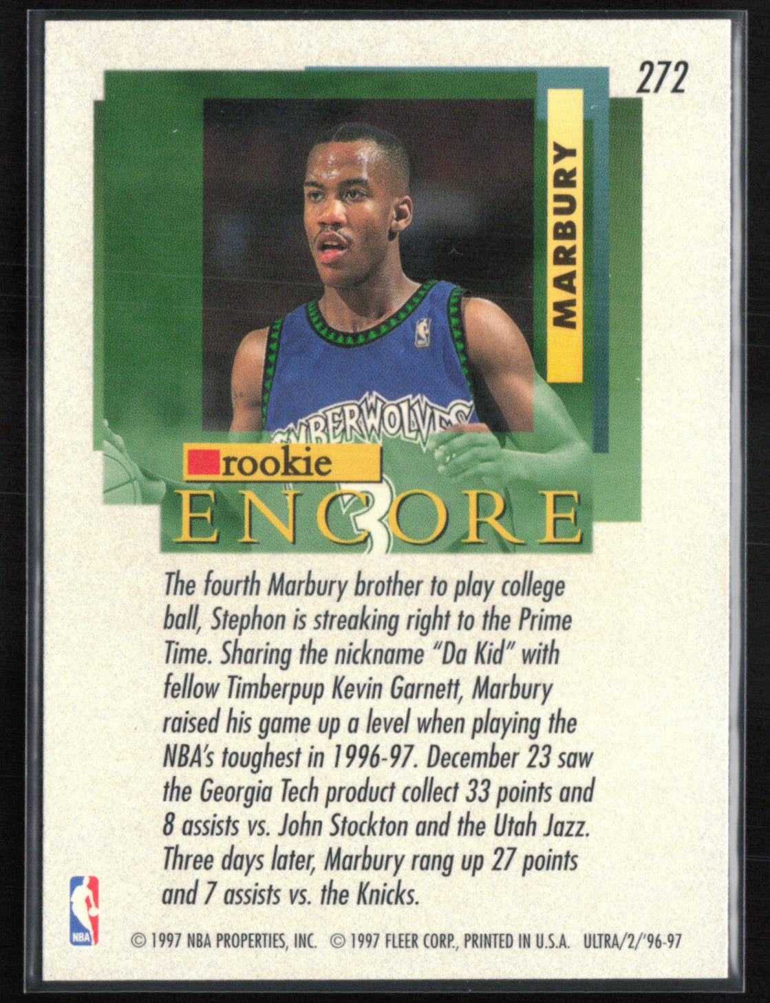 Stephon Marbury RC Encore