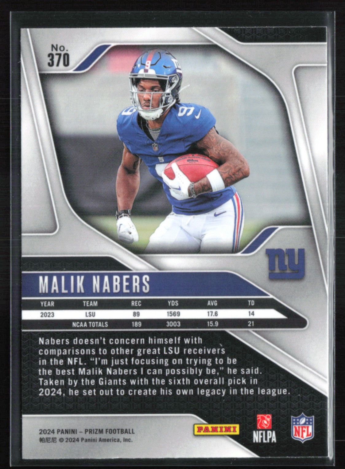Malik Nabers RC 2024 Prizm