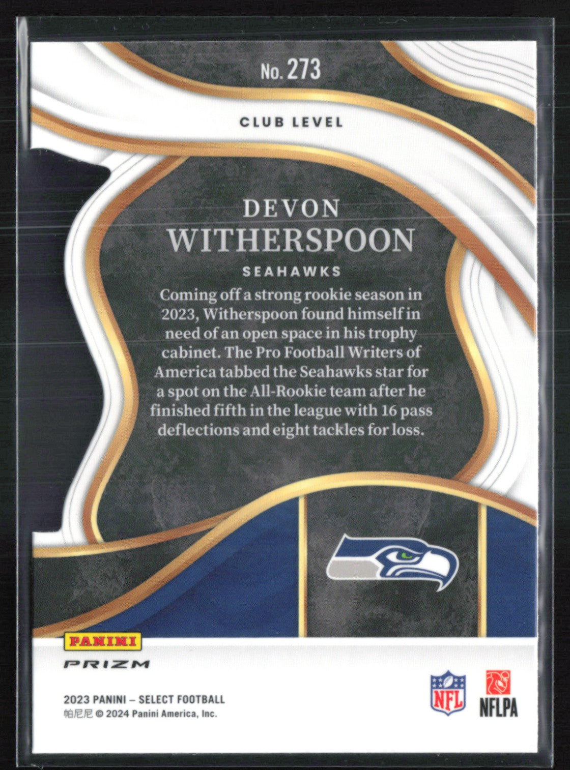 Devon Witherspoon RC Gold Black