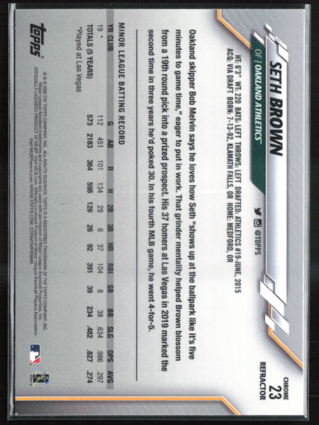 Seth Brown RC Refractor
