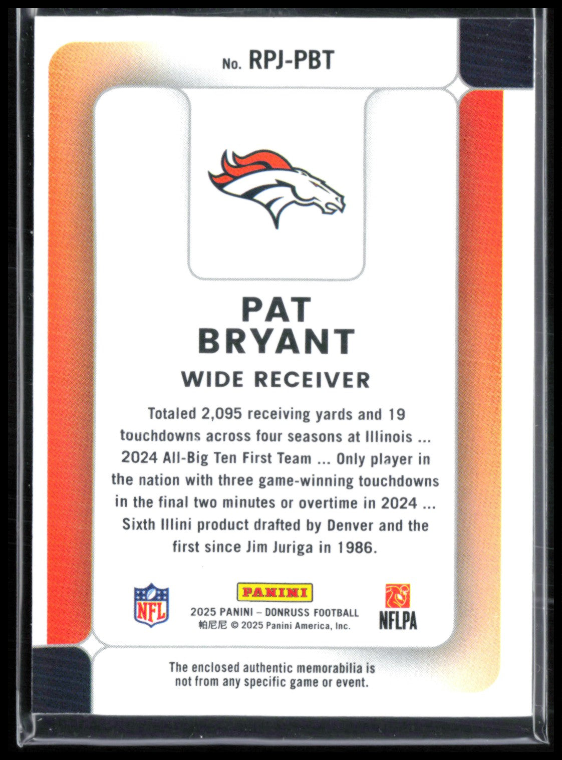 Pat Bryant RC Mem