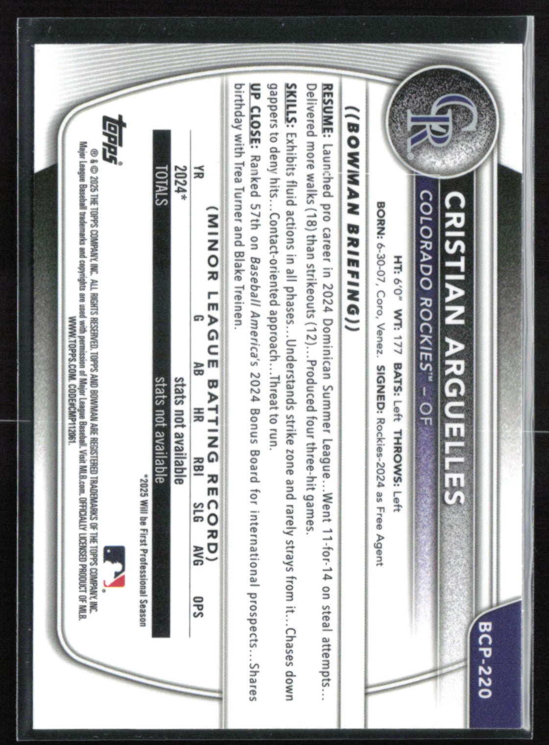 Cristian Arguelles 1st Bowman